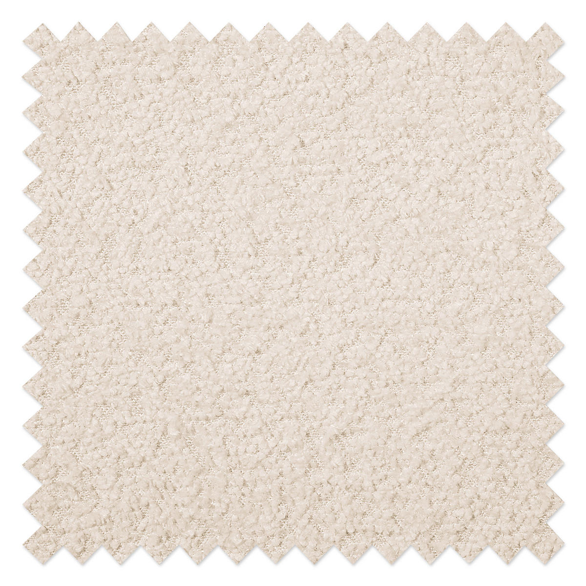 ECKSOFA inkl. Hocker Ariella Weiß Bouclé  - Naturfarben/Weiß, Design, Holz/Textil (161/231cm) - Livetastic