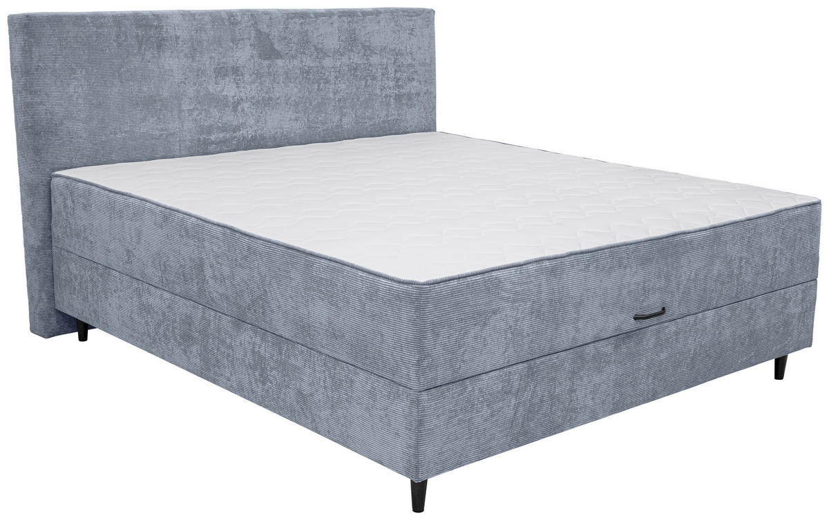 POSTEL BOXSPRING, tmavě šedá - černá/tmavě šedá, Moderní, dřevo/kompozitní dřevo (185/120/212cm) - Hom`in