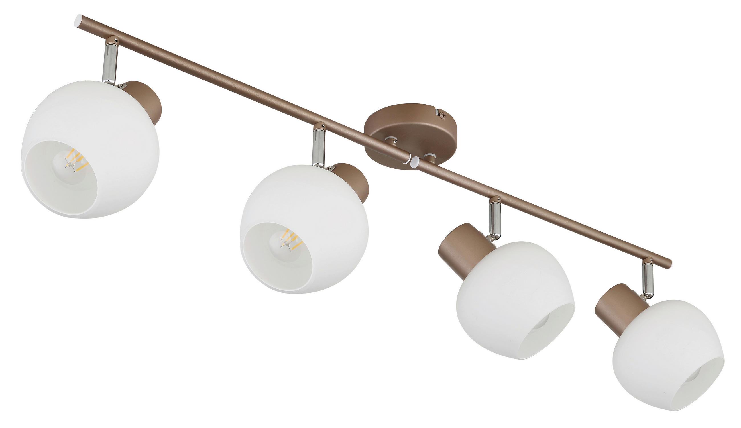 STRAHLER Eileen 80/12,5/17,5 cm  - Chromfarben/Braun, Design, Glas/Metall (80/12,5/17,5cm) - Globo