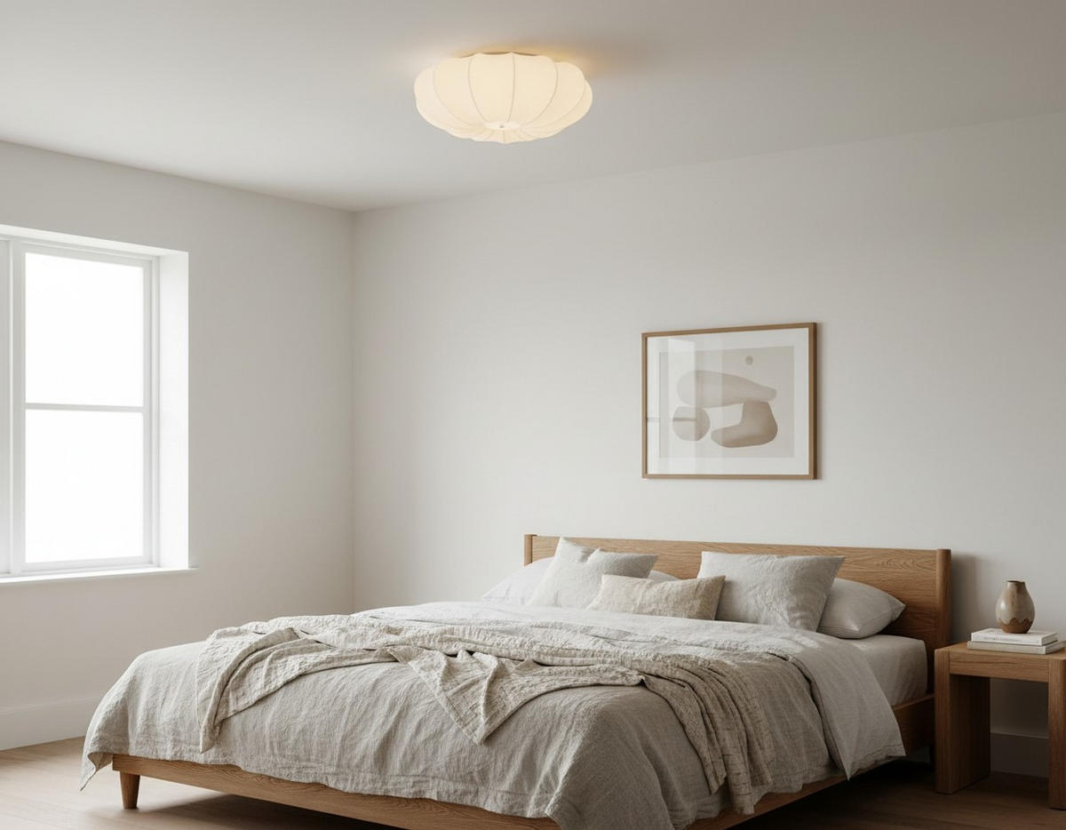 DECKENLEUCHTE  48/20 cm    - Beige, Design, Textil/Metall (48/20cm) - Collet's Monde