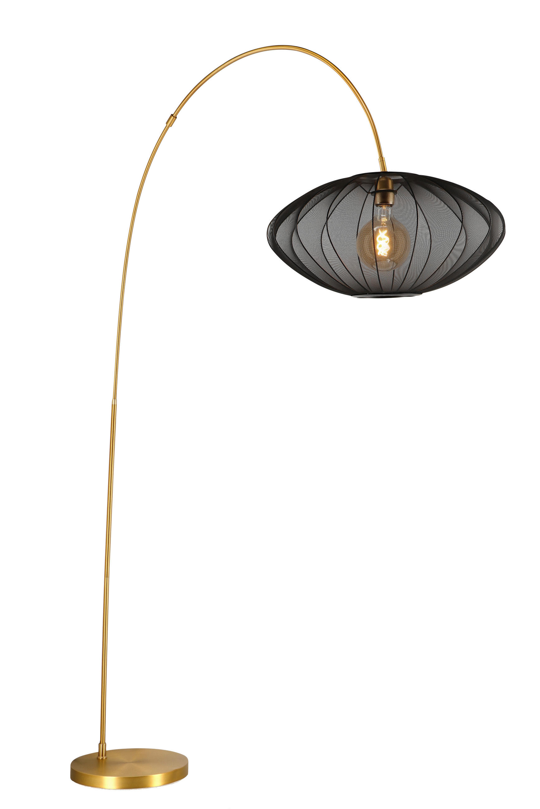 BOGENLEUCHTE 131/55/192 cm - Goldfarben, Design, Metall (131/55/192cm) - Lucide