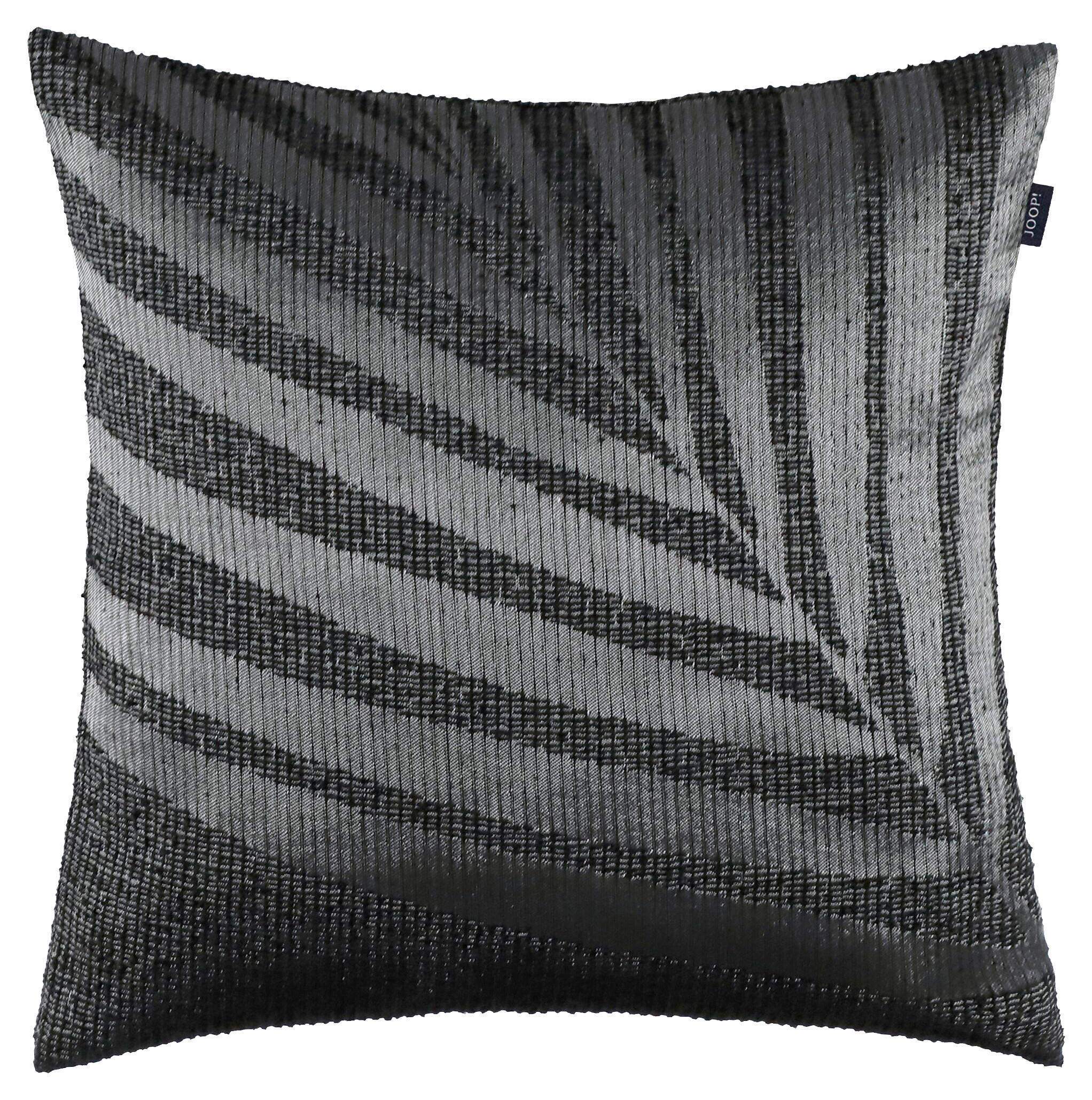KISSENHÜLLE J!Leaf 40/40 cm  - Anthrazit/Schwarz, Basics, Textil (40/40cm) - Joop!