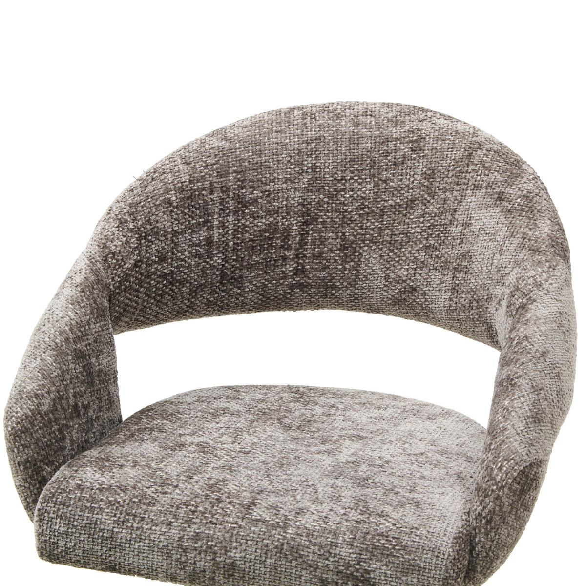 BARHOCKER Webstoff Grau, Schwarz Eisen Sitzfläche 360° drehbar  - Schwarz/Grau, KONVENTIONELL, Textil/Metall (56,5/87-112/57,5cm) - Livetastic