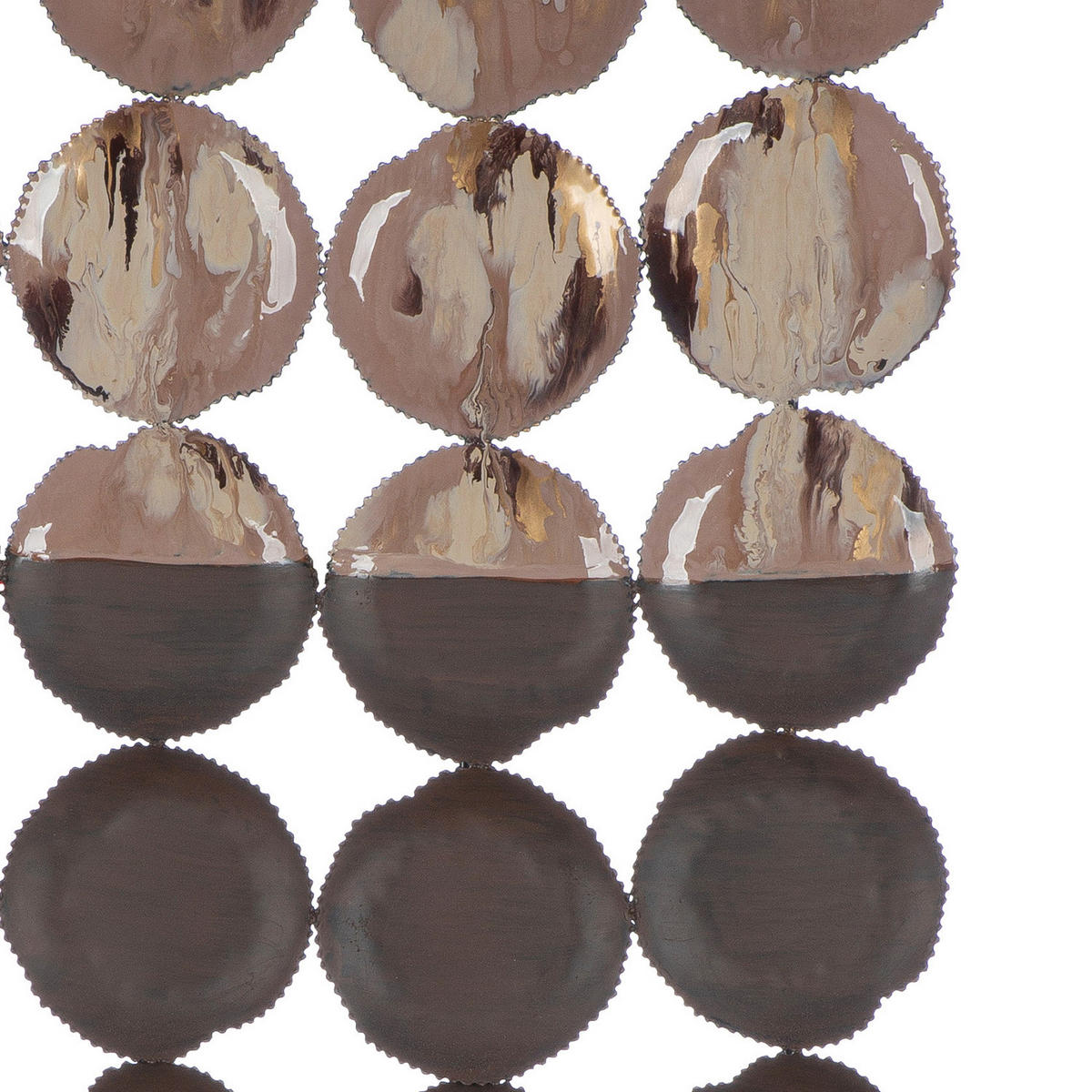 METALLBILD Abstraktes Beige, Hellbraun  - Hellbraun/Beige, Basics, Metall (62/127/2cm)