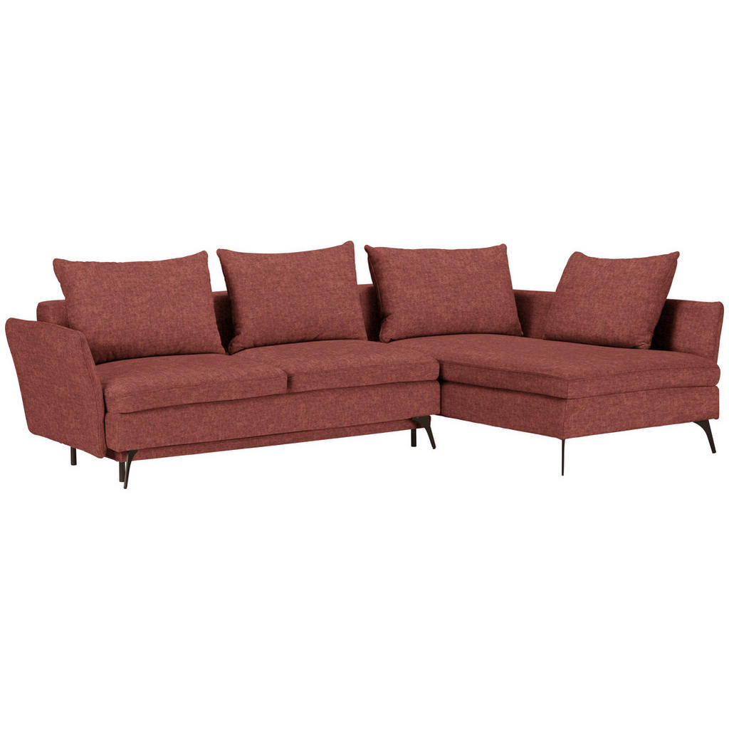 Thumbnail - Stylife Ecksofa, Rost, Textil, 4-Sitzer, Füllung: Schaumstoff, Ottomane rechts, L-Form, 282x182 cm, Made in EU, Stoffaus...