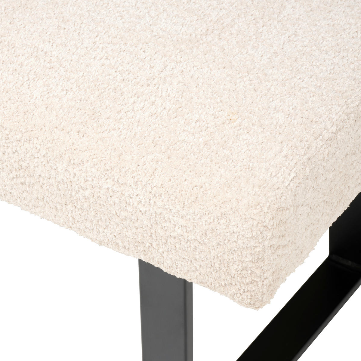 SITZBANK in Metall, Textil Beige  - Beige/Schwarz, KONVENTIONELL, Textil/Metall (140/49/47cm) - MID.YOU