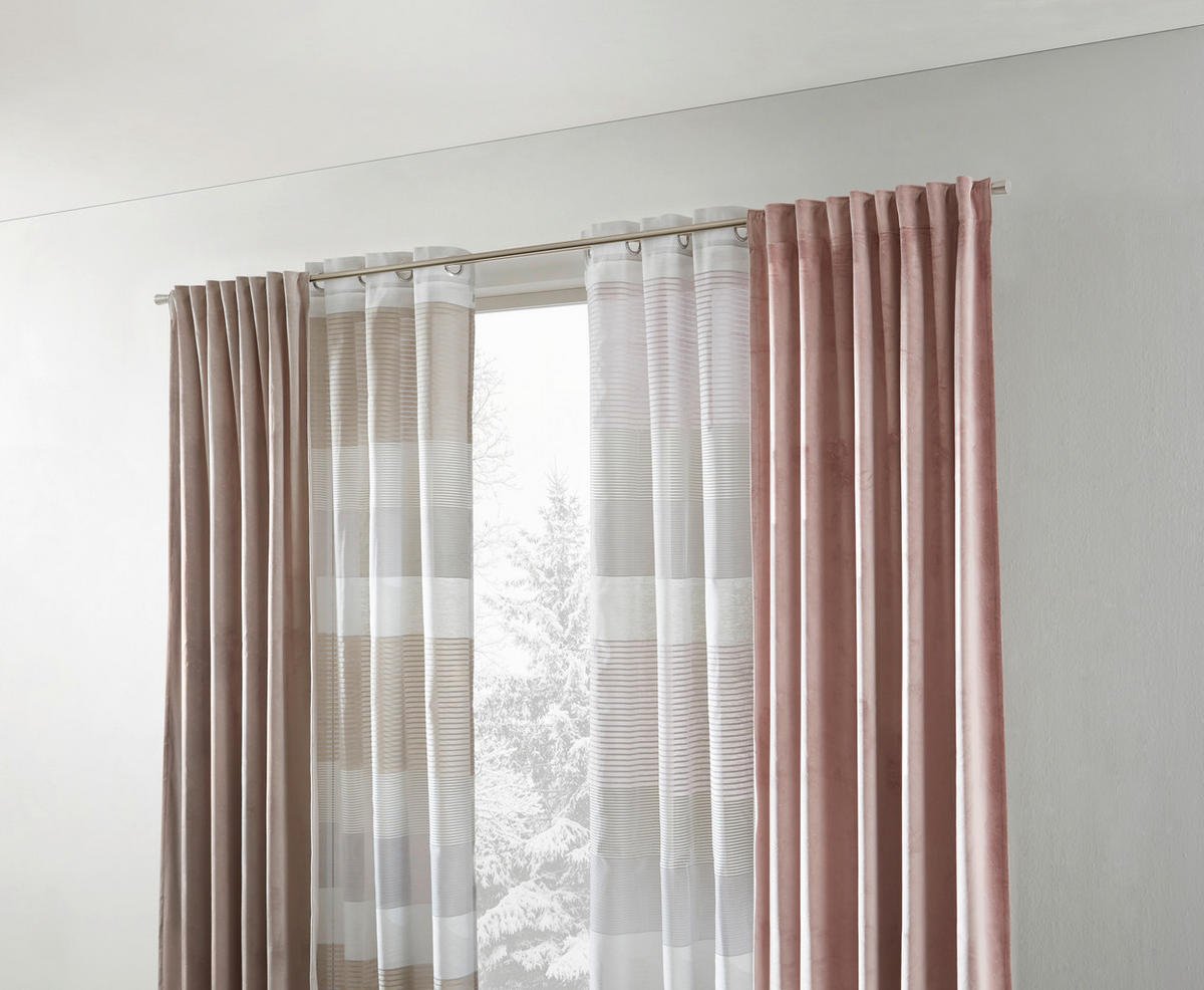 FERTIGVORHANG  blickdicht   130/250 cm  - Grau, Design, Textil (130/250cm) - Joop!