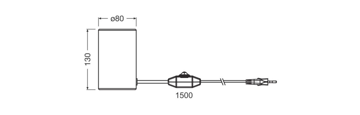 TISCHLEUCHTE 8/13 cm   - Weiß, Basics, Stein (8/13cm) - Osram