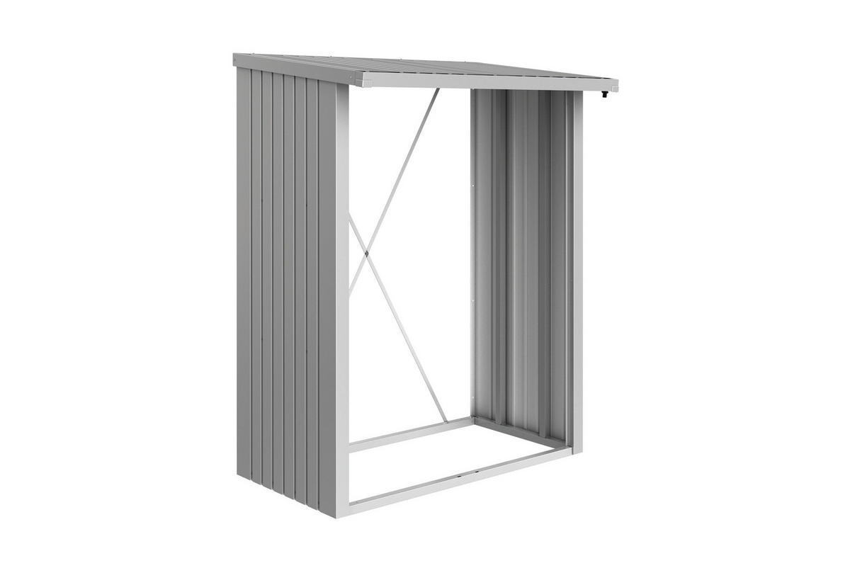 KAMINHOLZREGAL 157/199/102 cm  Metall  - Silberfarben, Design, Metall (157/199/102cm) - Biohort
