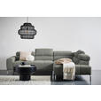 ECKSOFA Dunkelgrau Flachgewebe  - Chromfarben/Dunkelgrau, KONVENTIONELL, Textil/Metall (282/224cm) - Hom`in
