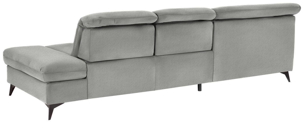 ECKSOFA Chenille Greige  - Greige/Schwarz, Design, Textil/Metall (198/288cm) - Beldomo Style