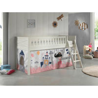SPIELBETT Kiefer massiv 90/200 cm Weiß  - Naturfarben/Weiß, ROMANTIK / LANDHAUS, Holz (90/200cm) - Vipack