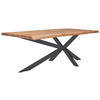 ESSTISCH in Holz, Metall 200/100/76 cm  - Schwarz/Akaziefarben, ROMANTIK / LANDHAUS, Holz/Metall (200/100/76cm) - Landscape