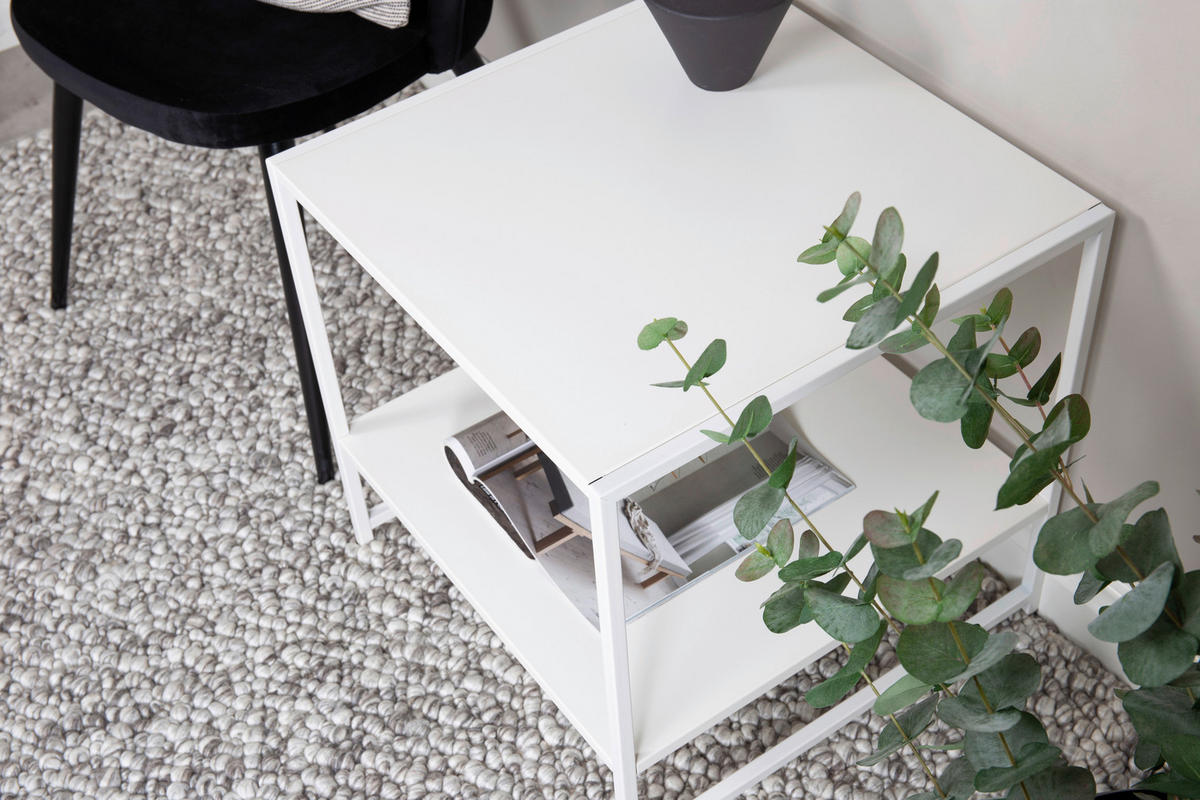SIDOBORD i metall 50/50/50 cm  - vit, Design, metall (50/50/50cm) - Livetastic