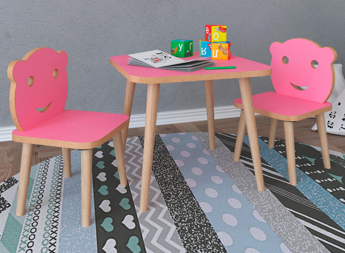KINDERSITZGRUPPE  - Pink/Rosa, Modern, Holzwerkstoff - MID.YOU