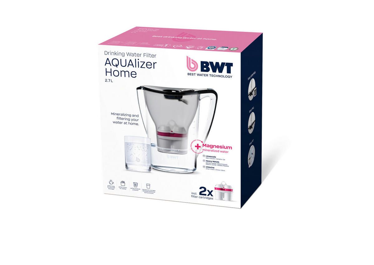 TISCHWASSERFILTER 640995 Schwarz, Transparent  - Transparent/Schwarz, Basics, Kunststoff (11,3/27,8/25,2cm) - BWT