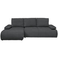 ECKSOFA Dunkelgrau Webstoff  - Dunkelgrau/Schwarz, KONVENTIONELL, Kunststoff/Textil (162/282cm) - Carryhome