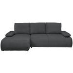 ECKSOFA  in Webstoff Dunkelgrau  - Dunkelgrau/Schwarz, KONVENTIONELL, Kunststoff/Textil (162/282cm) - Carryhome