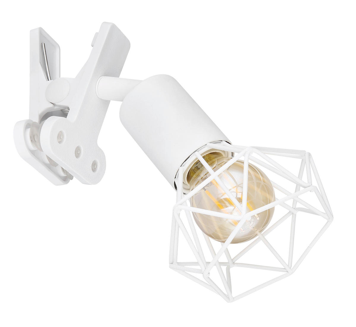 Lampă Cu Clemă - alb, Basics, plastic/metal (13/9,2/18,8cm) - Globo