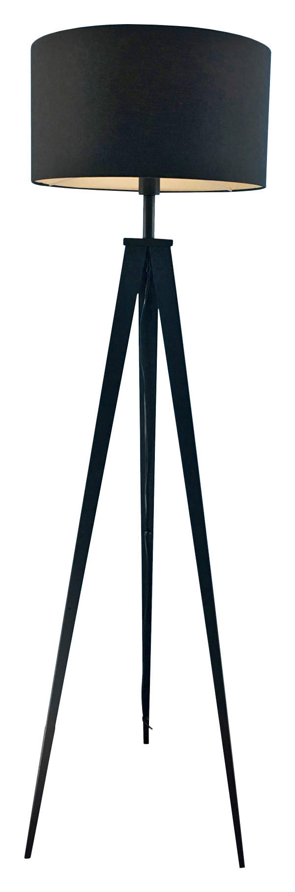 STOJACIA LAMPA, 49/158 cm  - čierna, Lifestyle, kov/textil (49/158cm) - Ambiente