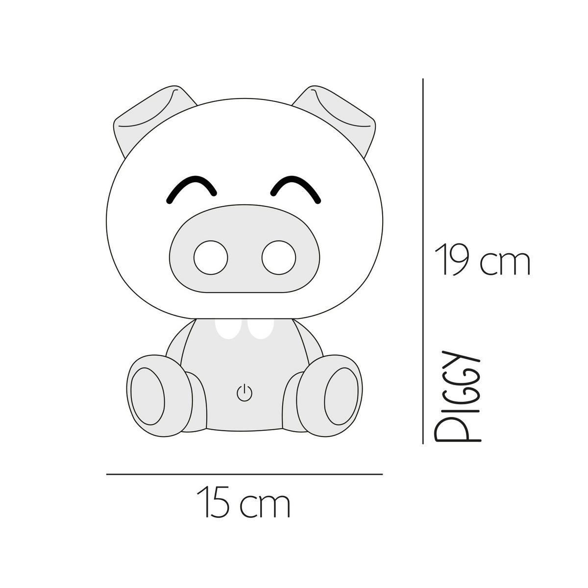 KINDERTISCHLEUCHTE 15/15/19 cm   - Pink, Basics, Kunststoff (15/15/19cm)