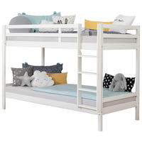 ETAGENBETT 90/200 cm,  in Weiß, Absturzsicherung, Leiter  - Weiß, MODERN, Holz (90/200cm) - MID.YOU