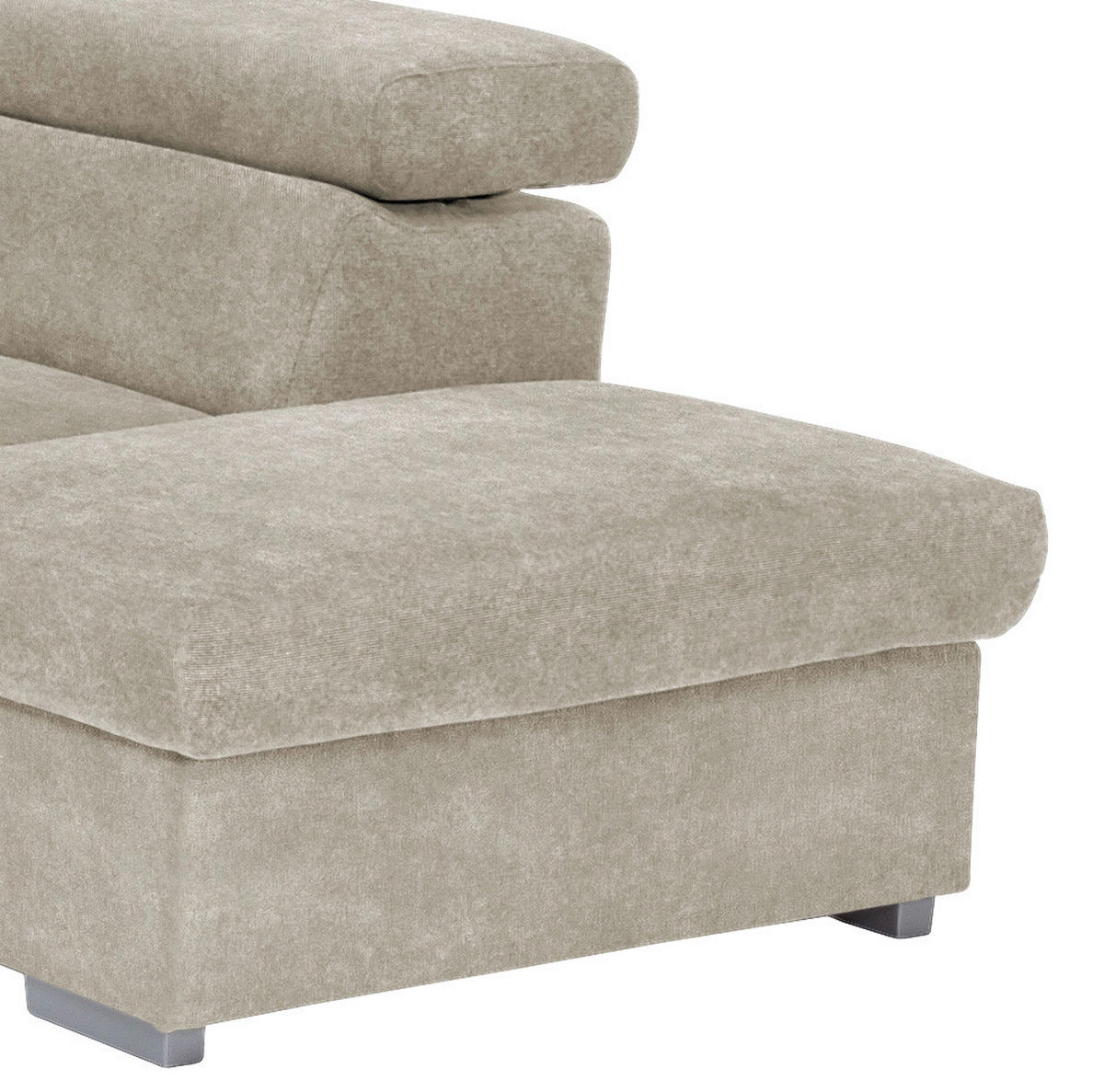 ECKSOFA in Flachgewebe Beige  252/217 cm  - Beige, Basics, Holz/Textil (252/217cm) - MID.YOU