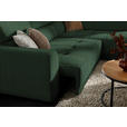 ECKSOFA in Struktur Grün  284/205 cm  - Schwarz/Grün, Design, Kunststoff/Textil (284/205cm) - Xora