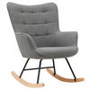 SCHAUKELSESSEL Webstoff Grau    - Buchefarben/Schwarz, MODERN, Holz/Textil (72/92/92cm) - MID.YOU