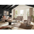 2-SITZER-SOFA Chenille Graubraun  - Graubraun/Schwarz, KONVENTIONELL, Textil/Metall (194/106/92cm) - Dieter Knoll