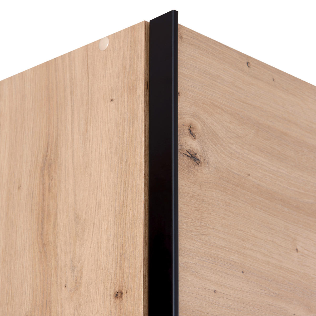 SCHWEBETÜRENSCHRANK in Grau, Eiche Artisan  - Schwarz/Eiche Artisan, Konventionell, Glas/Holzwerkstoff (180/198/65cm) - MID.YOU