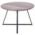 COUCHTISCH in Holz, Metall 60/60/40 cm  - Eichefarben/Schwarz, Natur, Holz/Metall (60/60/40cm) - Novel