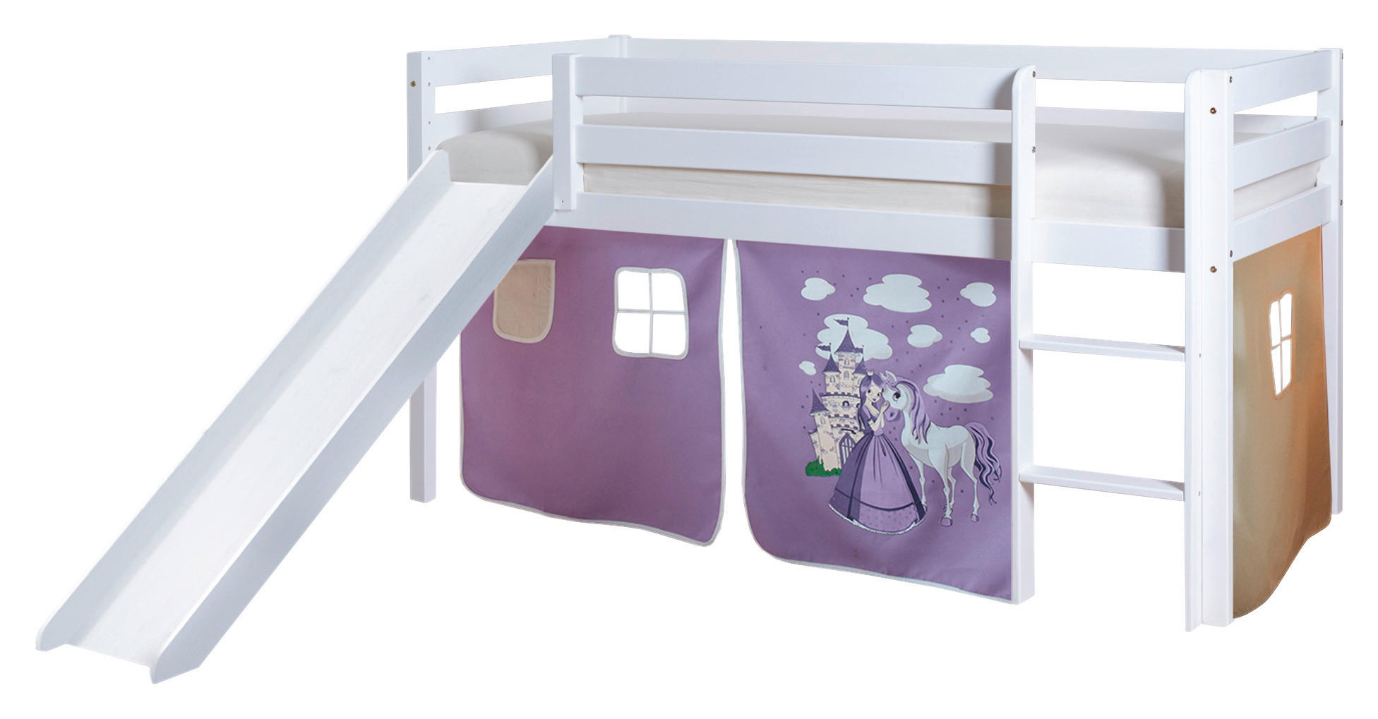 Livetastic Spielbett Ticaa 857095 Manuel Weiß, Flieder 90x200 cm