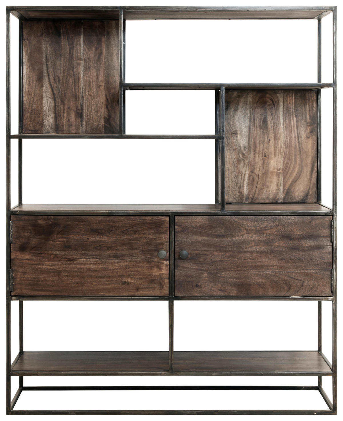 REGAL  118/145/30 cm Grau  - Naturfarben/Grau, KONVENTIONELL, Holz/Metall (118/145/30cm) - Livetastic