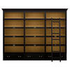 BÜCHERWAND Pinie teilmassiv Schwarz  - Schwarz/Bronzefarben, LIFESTYLE, Holz/Metall (311/238,5/46,5cm) - Livetastic
