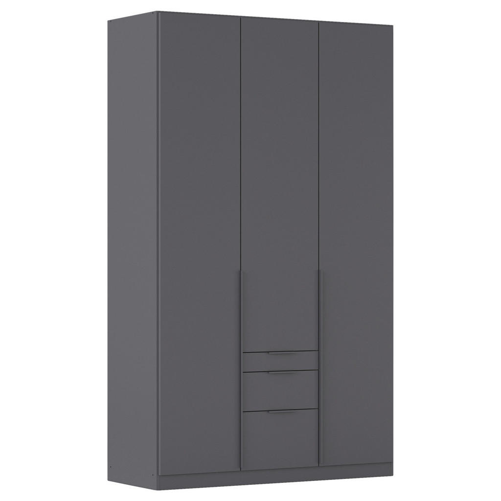 Drehtürenschrank Alabama Grau Metallic B: 136 cm