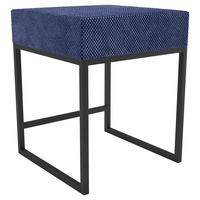 NACHTTISCH 45/55/45 cm  in Blau  - Blau/Schwarz, Design, Textil/Metall (45/55/45cm) - Esposa