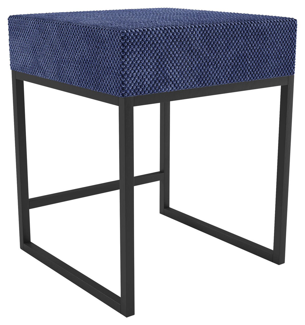 NACHTTISCH 45/55/45 cm  in Blau  - Blau/Schwarz, Design, Textil/Metall (45/55/45cm) - Esposa
