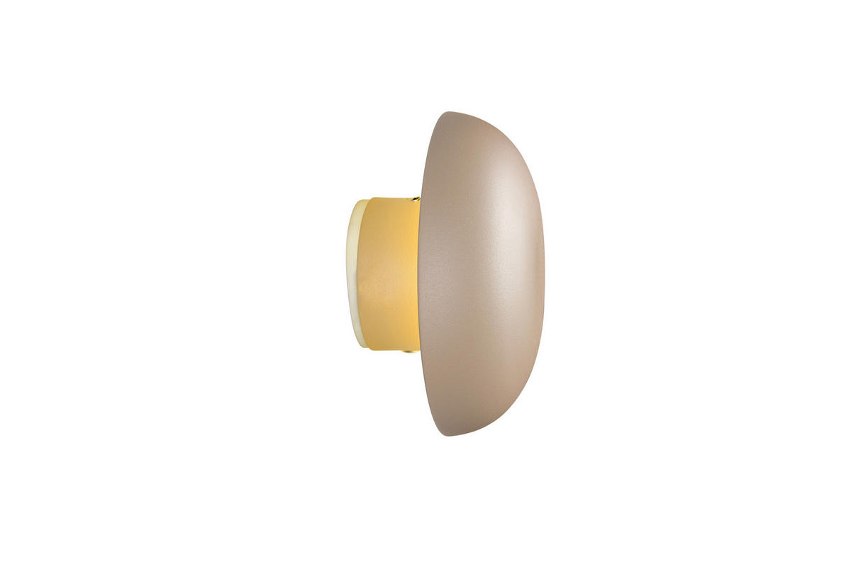 LED-WANDLEUCHTE - Beige, Design, Metall (15,5/8,4cm)
