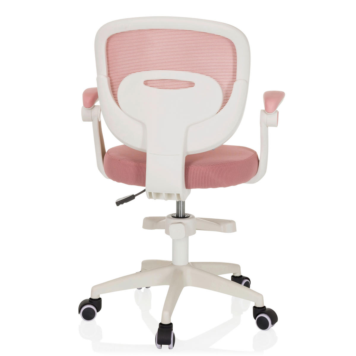 OTOČNÁ ŽIDLE PRO MLÁDEŽ, síťovina, růžová - bílá/růžová, Moderní, textil/plast (61/84-97/55cm) - MID.YOU