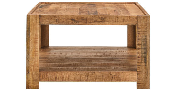 COUCHTISCH Mangoholz massiv 75/75/45 cm quadratisch Naturfarben  - Naturfarben, Design, Holz (75/75/45cm) - Carryhome