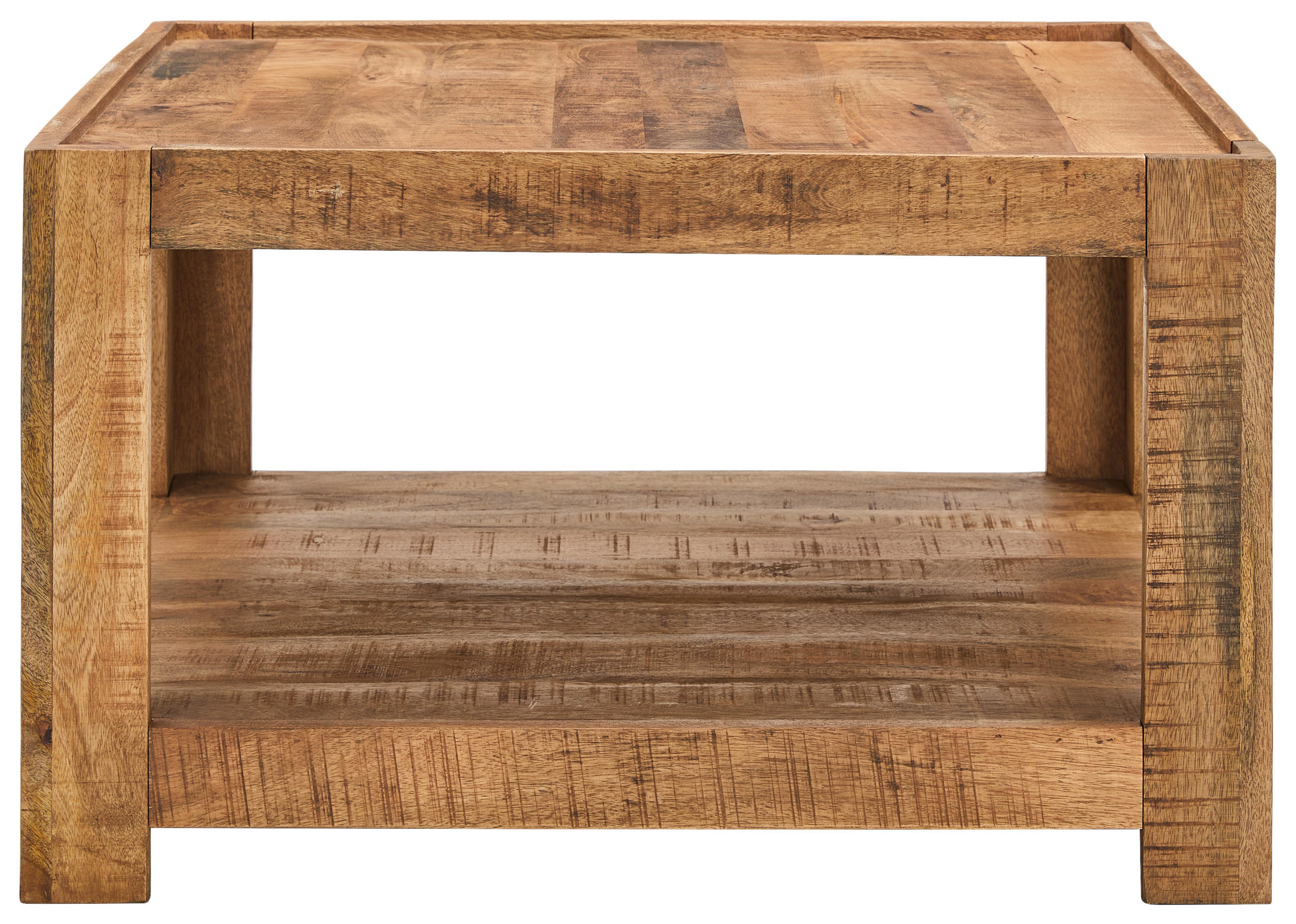 COUCHTISCH Mangoholz massiv 75/75/45 cm quadratisch Naturfarben  - Naturfarben, Design, Holz (75/75/45cm) - Carryhome