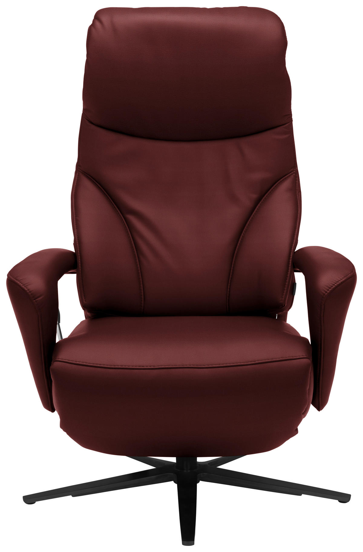 RELAXSESSEL in Leder Brombeere  - Brombeere/Schwarz, Design, Leder/Metall (75/106/88cm) - Dieter Knoll