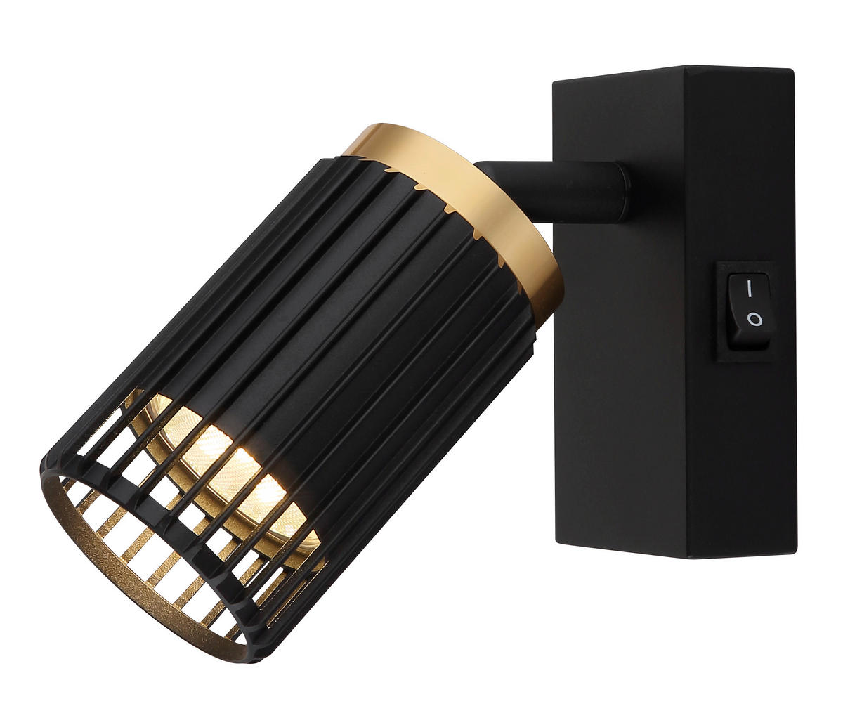 BODOVÉ SVÍTIDLO, 25 W/GU10, 7/12 cm  - černá/barvy zlata, Design, kov (7/12cm) - Globo