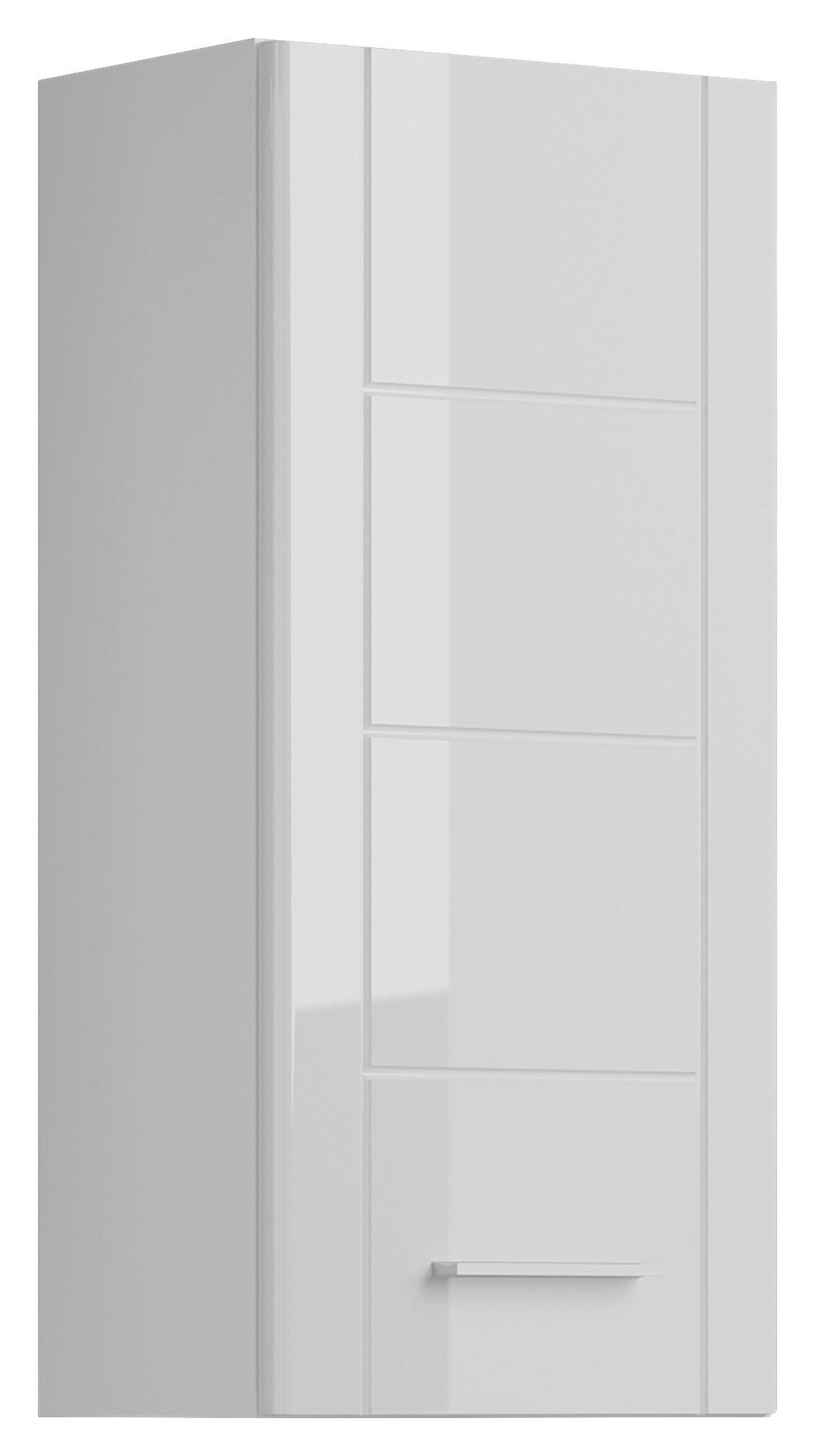 HÄNGESCHRANK 37/77/22 cm  - Weiß Hochglanz, MODERN, Holzwerkstoff/Kunststoff (37/77/22cm) - MID.YOU