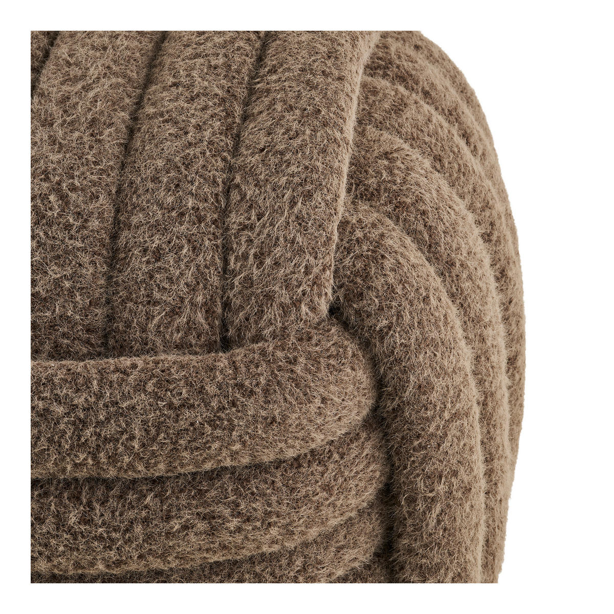 POUF in Braun Textil Braun  - Braun, Design, Textil (48/43/48cm) - MID.YOU