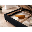 POLSTERBETT Matratze, Lattenrost, Topper Schwarz 180/200 cm  - Schwarz, KONVENTIONELL, Leder/Holz (180/200cm) - Novel