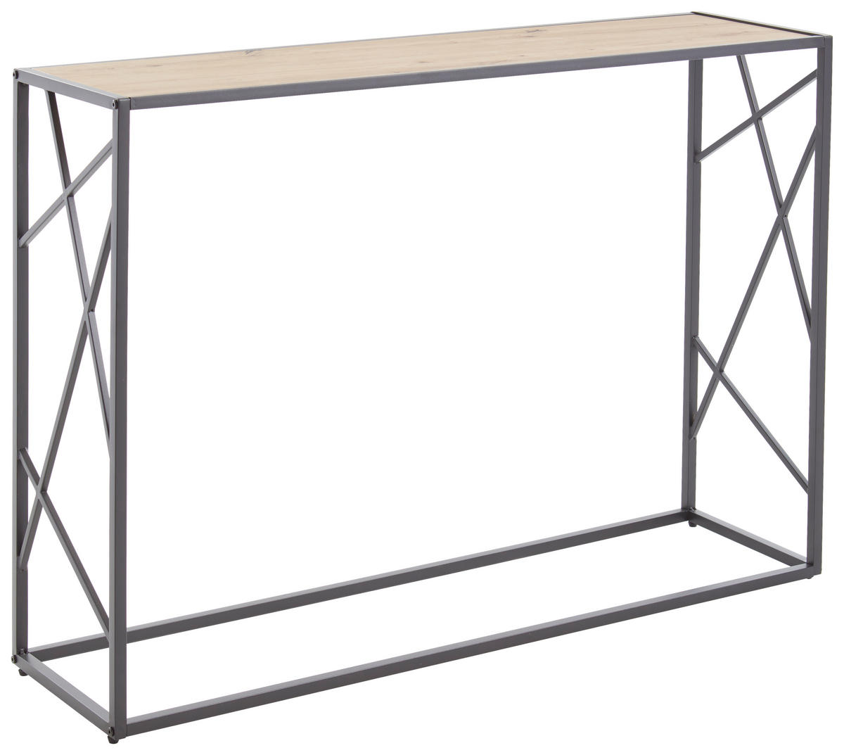 KONSOLBORD i metall, trämaterial 110/30/76 cm    - svart/ekfärgad, metall/trämaterial (110/30/76cm) - Landscape