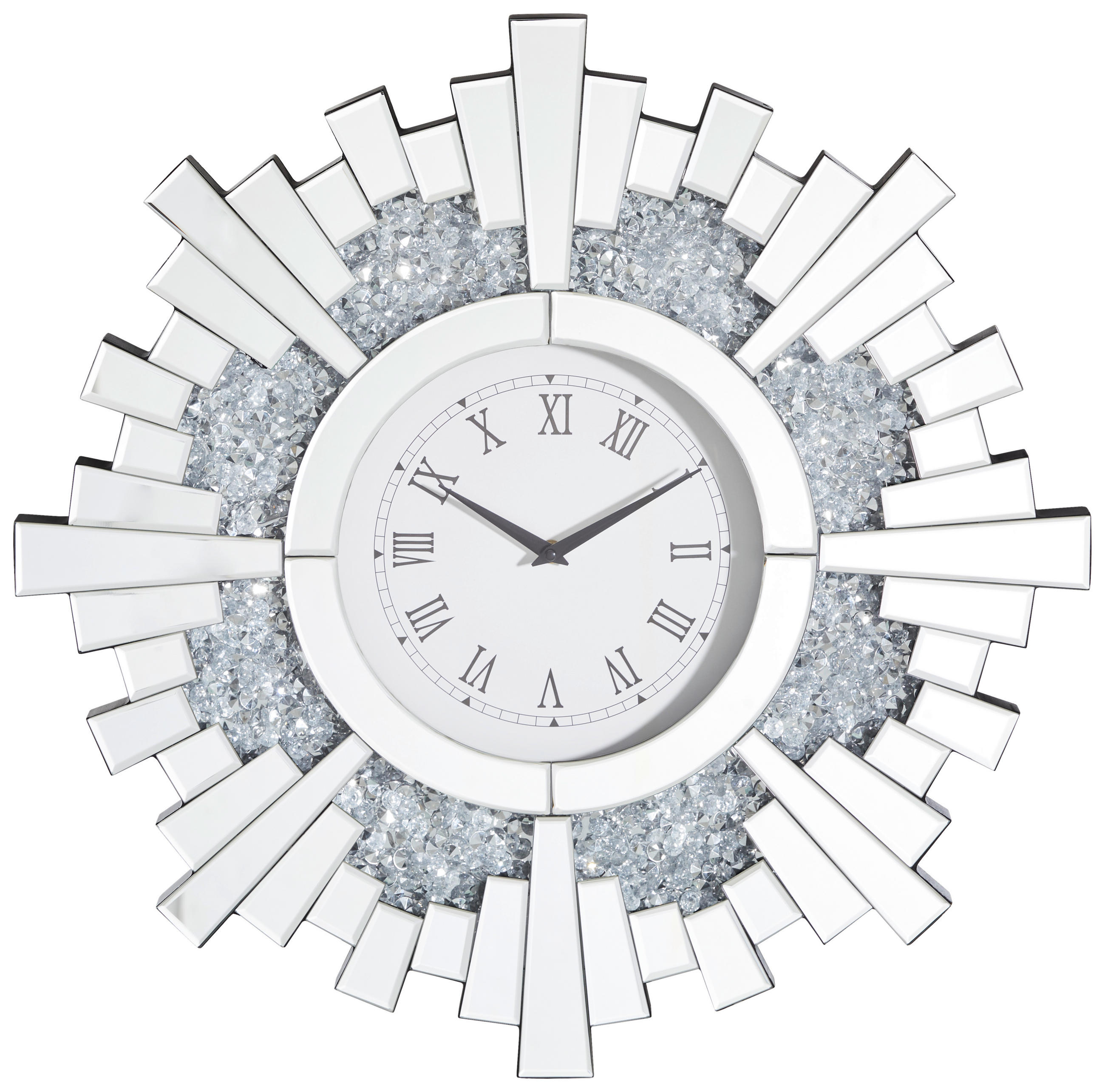 CEAS DE PERETE 60/60/5,2 cm   - argintiu, Lifestyle, sticlă/material pe bază de lemn (60/60/5,2cm) - Xora