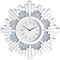 NÁSTĚNNÉ HODINY, barvy stříbra, 60/60/5,2 cm - barvy stříbra, Lifestyle, kompozitní dřevo/sklo (60/60/5,2cm) - Xora
